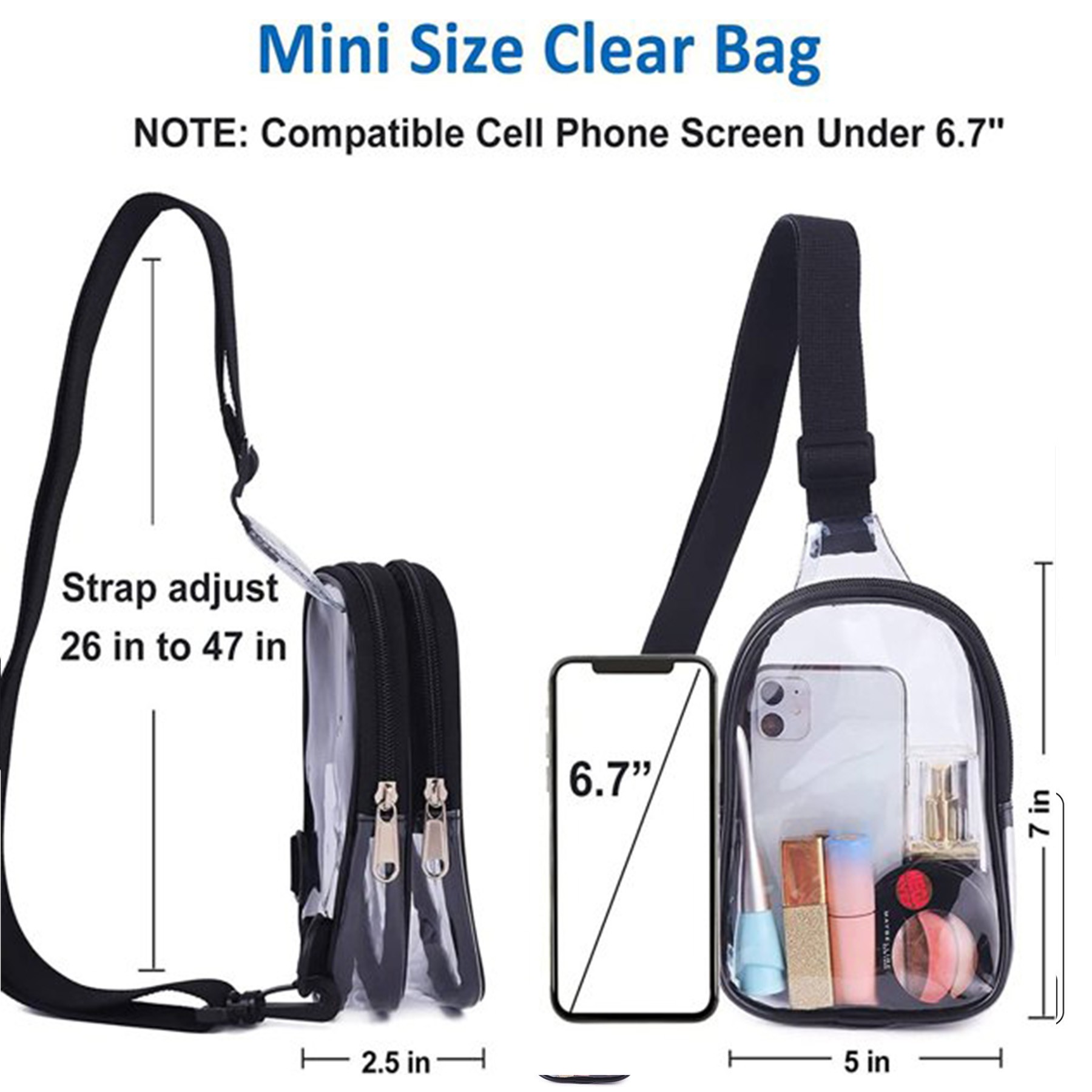 Clear Crossbody Sling Backpack 2