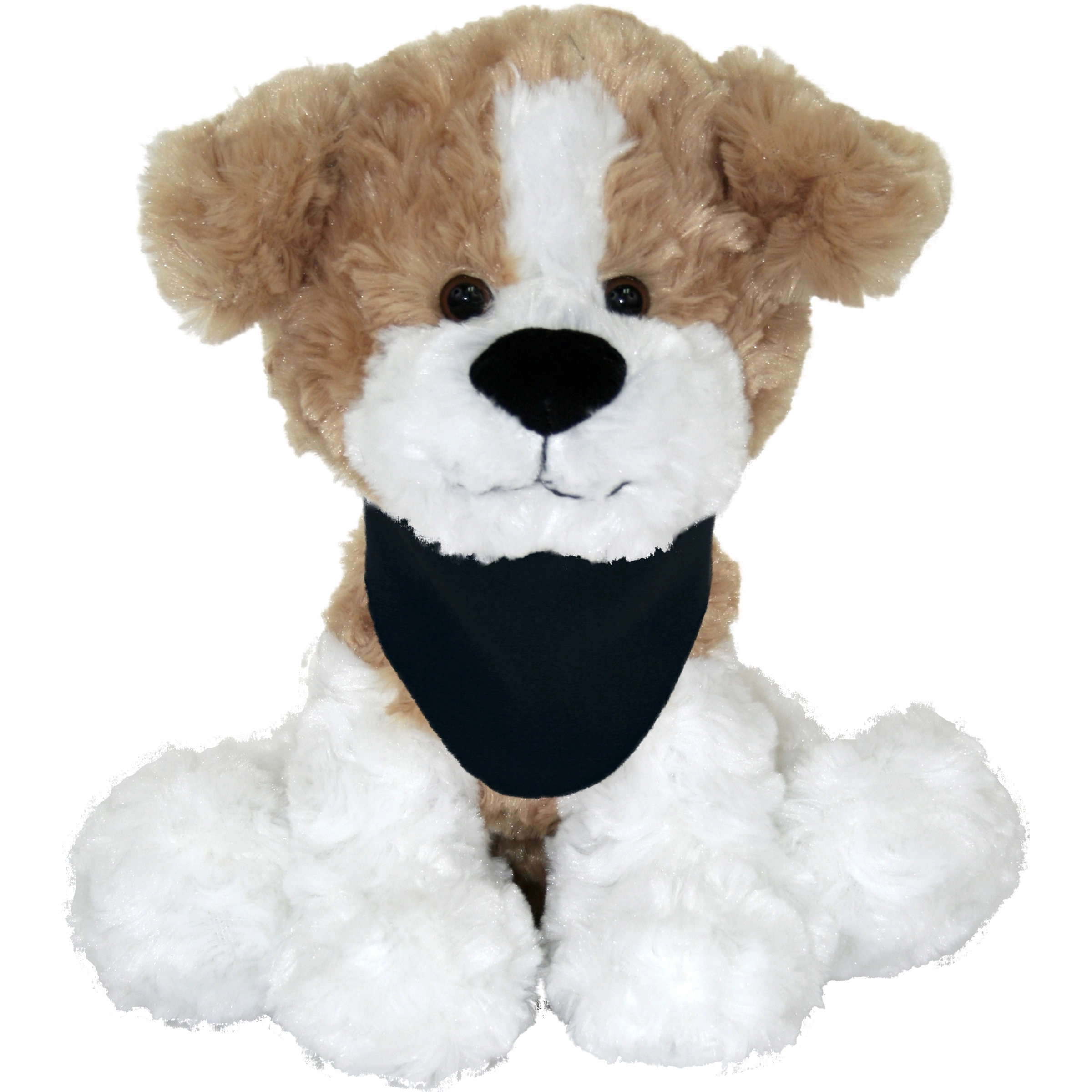 10" Large Sitting Dog - Beige & White 9