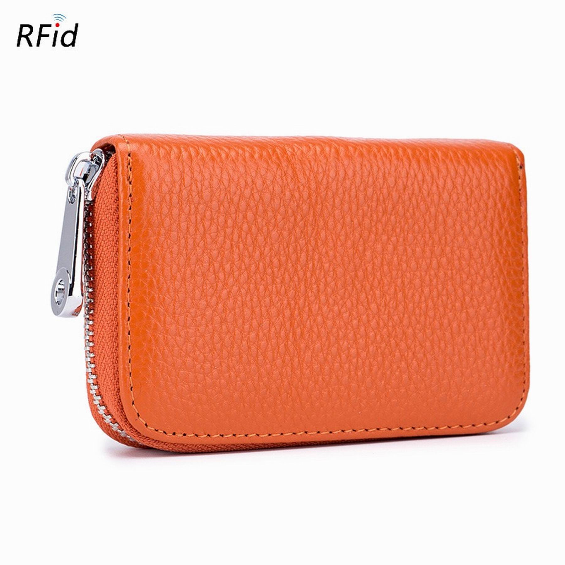 Leather Zipper Credit Card Case 11
