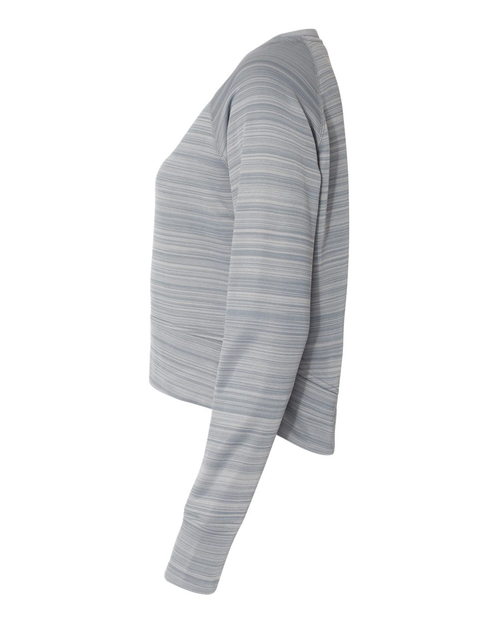 Women's Odyssey Striped Performance Fleece Hi-Low Crewneck Sweatshirt - 8663 16