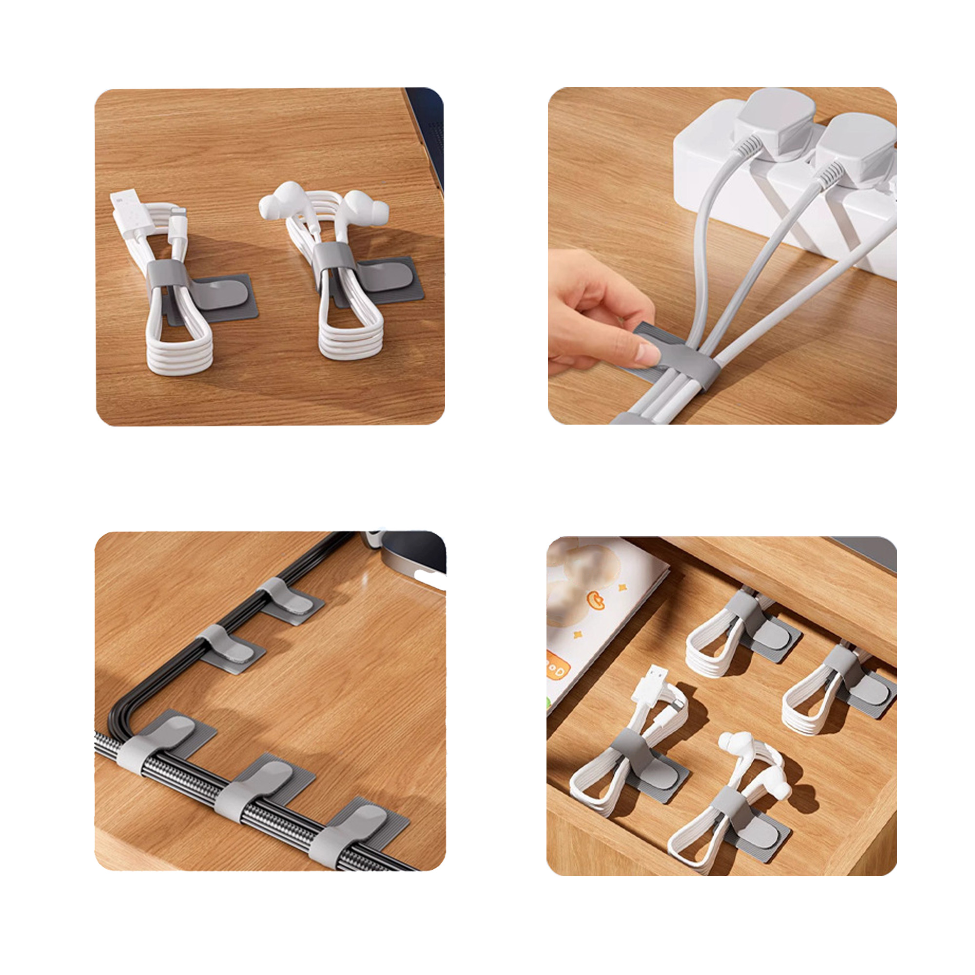 hook and loop-Adhesive Blend Cable Ties 4