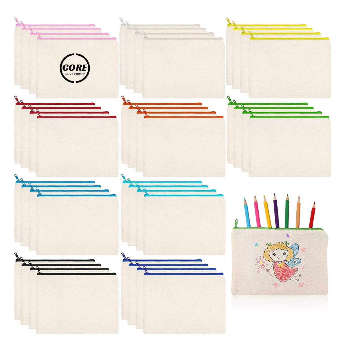 Blank Canvas DIY Craft Pencil Case 2