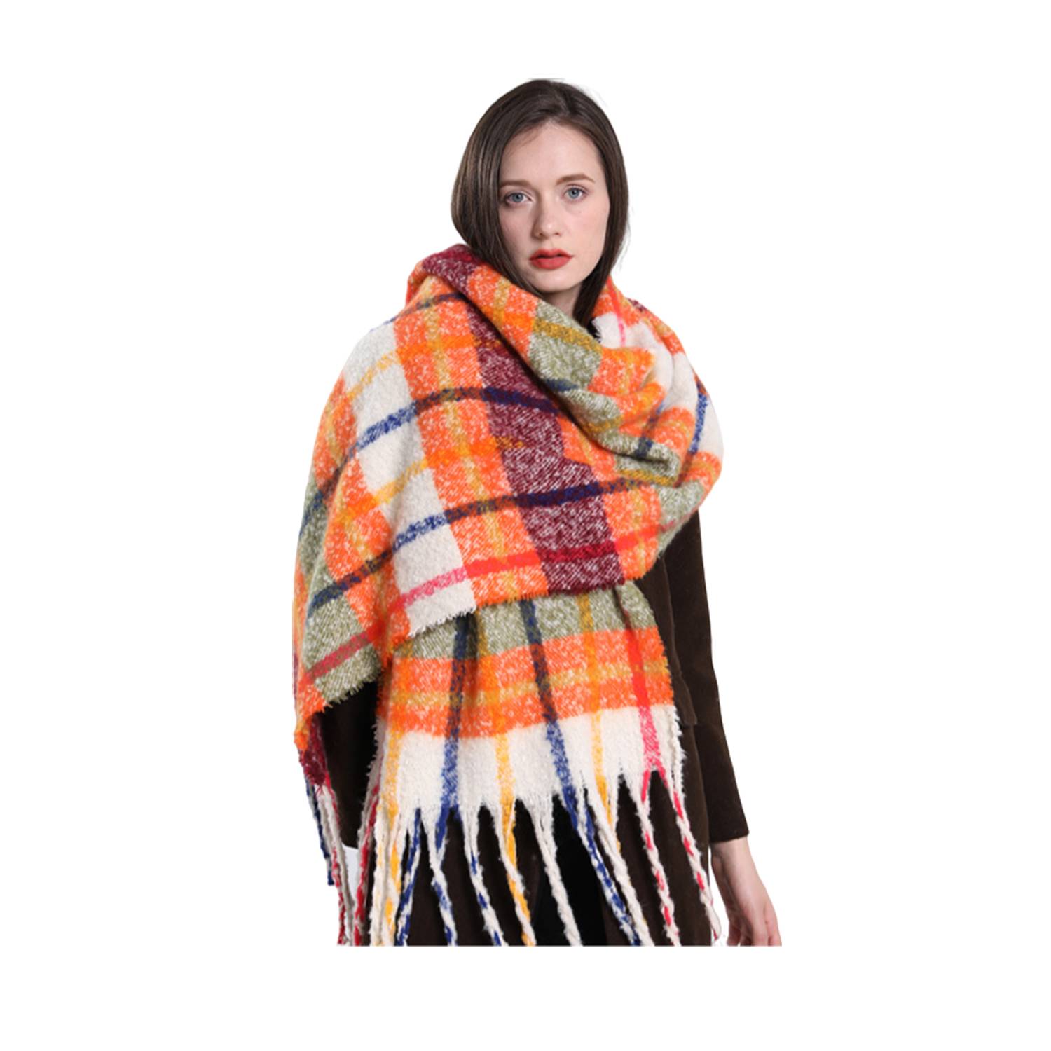 Bright Color Chunky Scarf 2