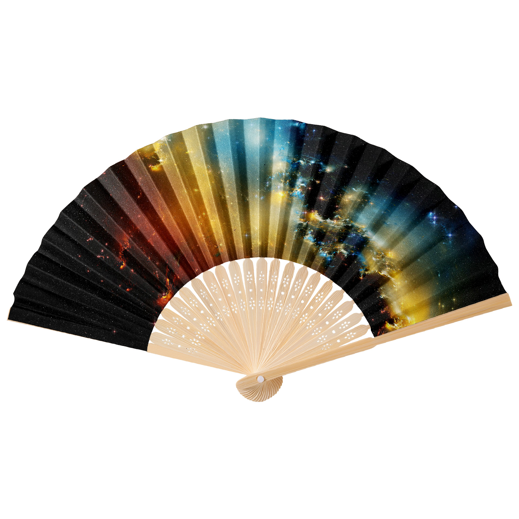 Full Color Foldable Bamboo Paper Hand Fan 8
