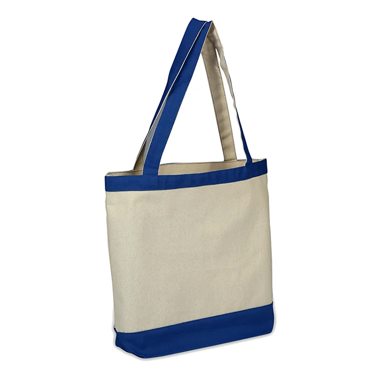 Natural Canvas Tote Bag w/ Colored Accents, custom tote bag with logo imprint 2