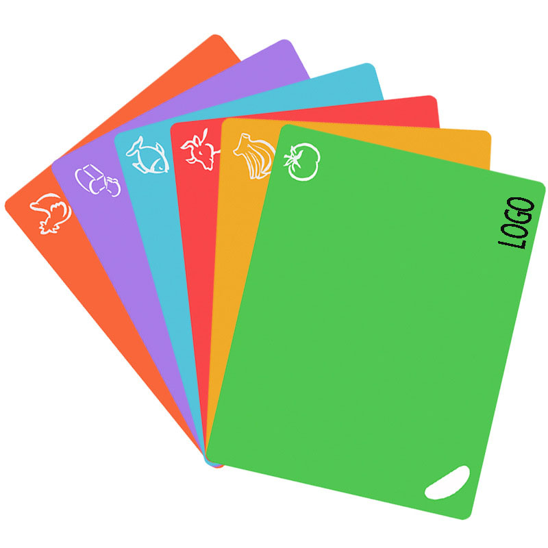 Extra Thick Flexible Plastic Kitchen Cutting Board Mats Set 4