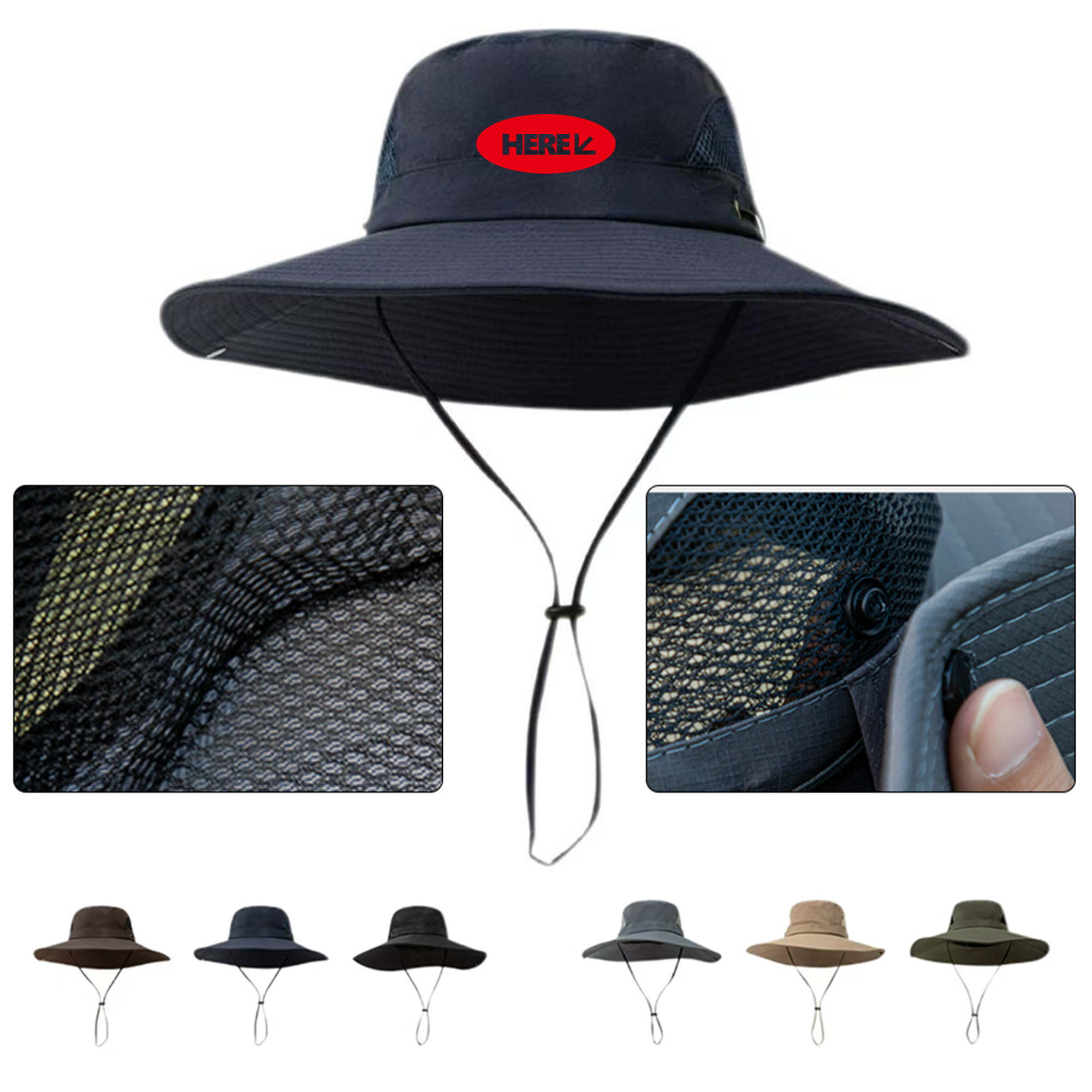 Drawstring Waterproof Fisherman Hat 2