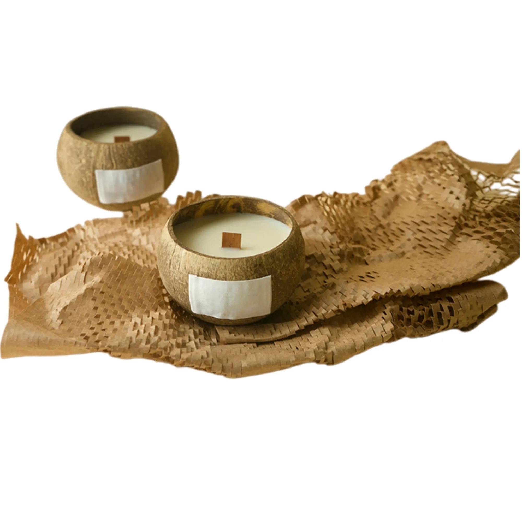 Custom Coconut Shell Aromatherapy Candles Gift 3