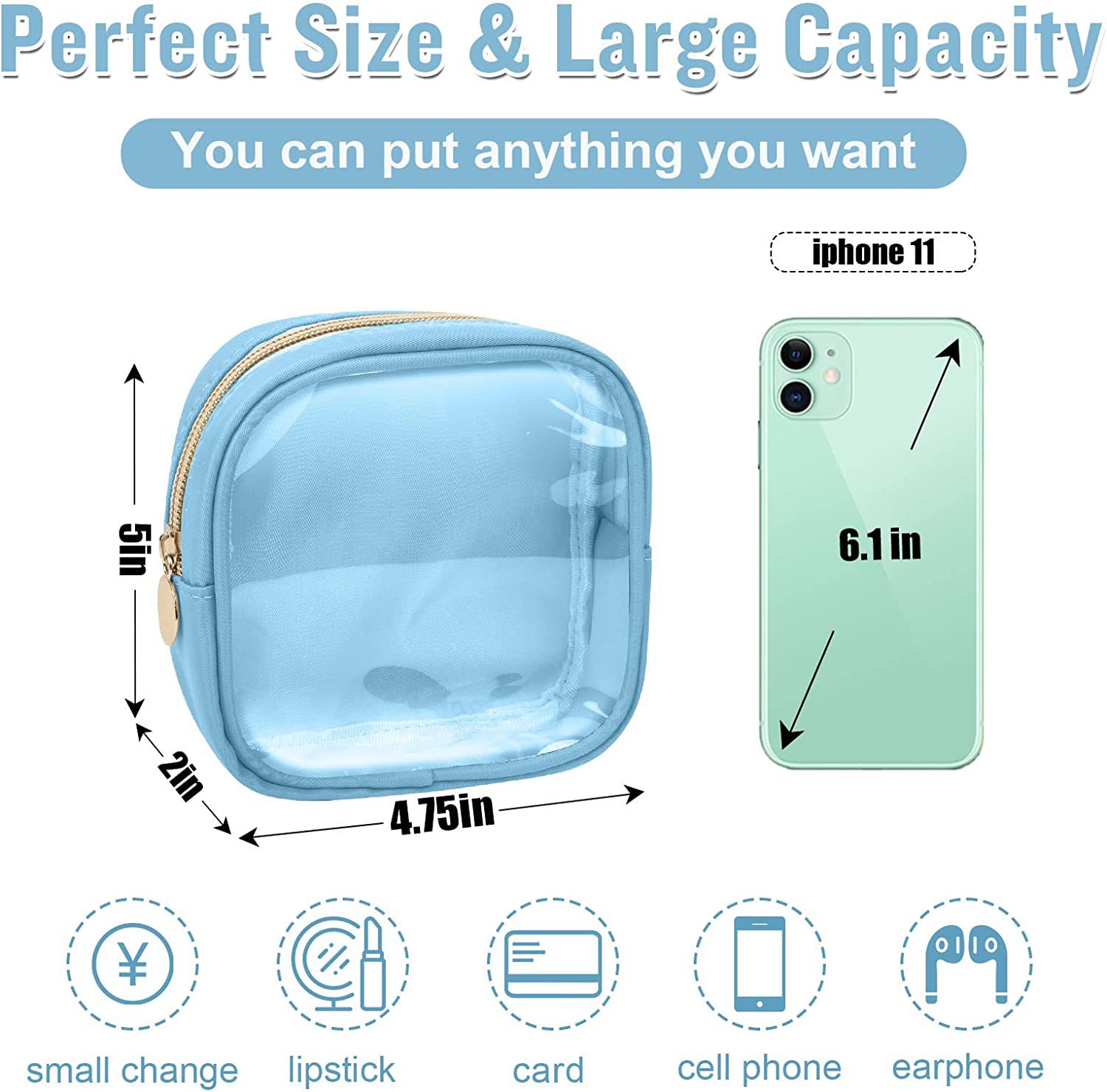 Clear Mini Travel Makeup Bag 5