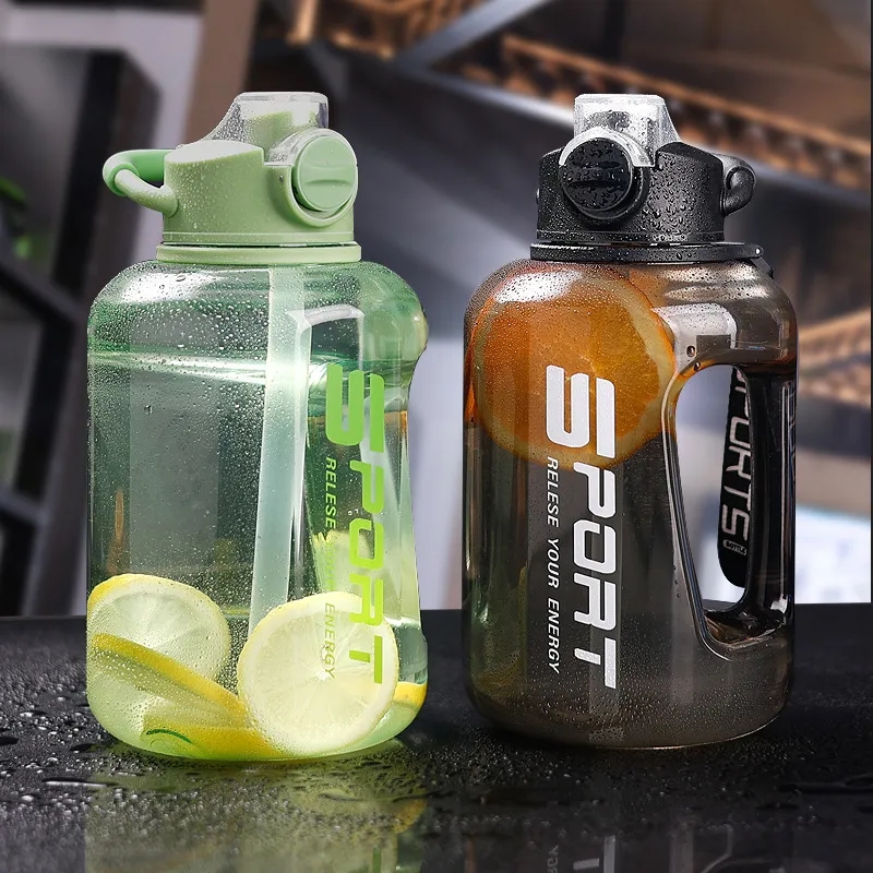 Large Sports Plastic Straw Water Bottle 3