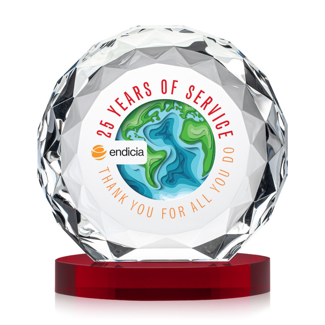 Seville VividPrint™ Award on Alberton Base - Red 10