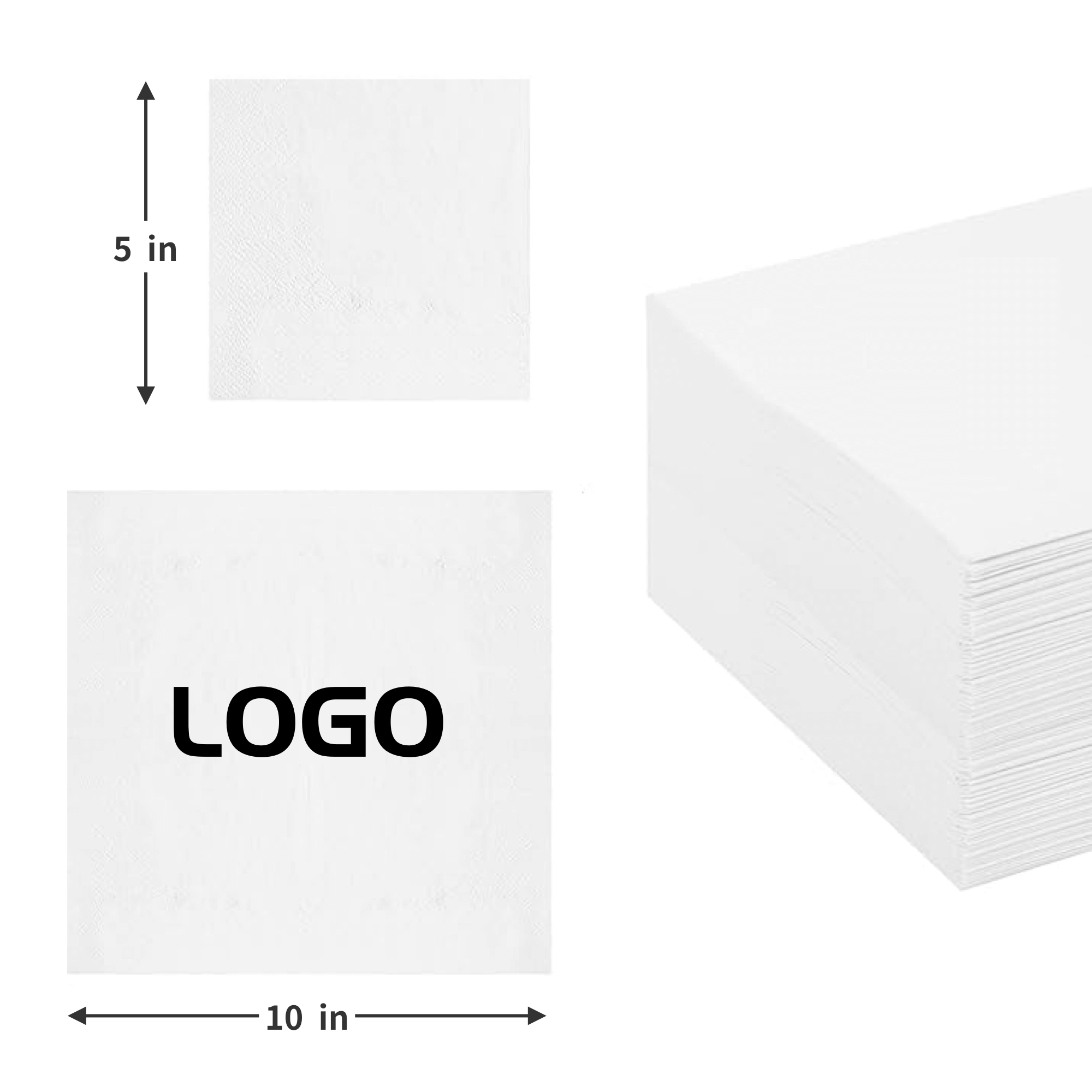 Thick 10-Inch Square Custom Printed Napkin 2