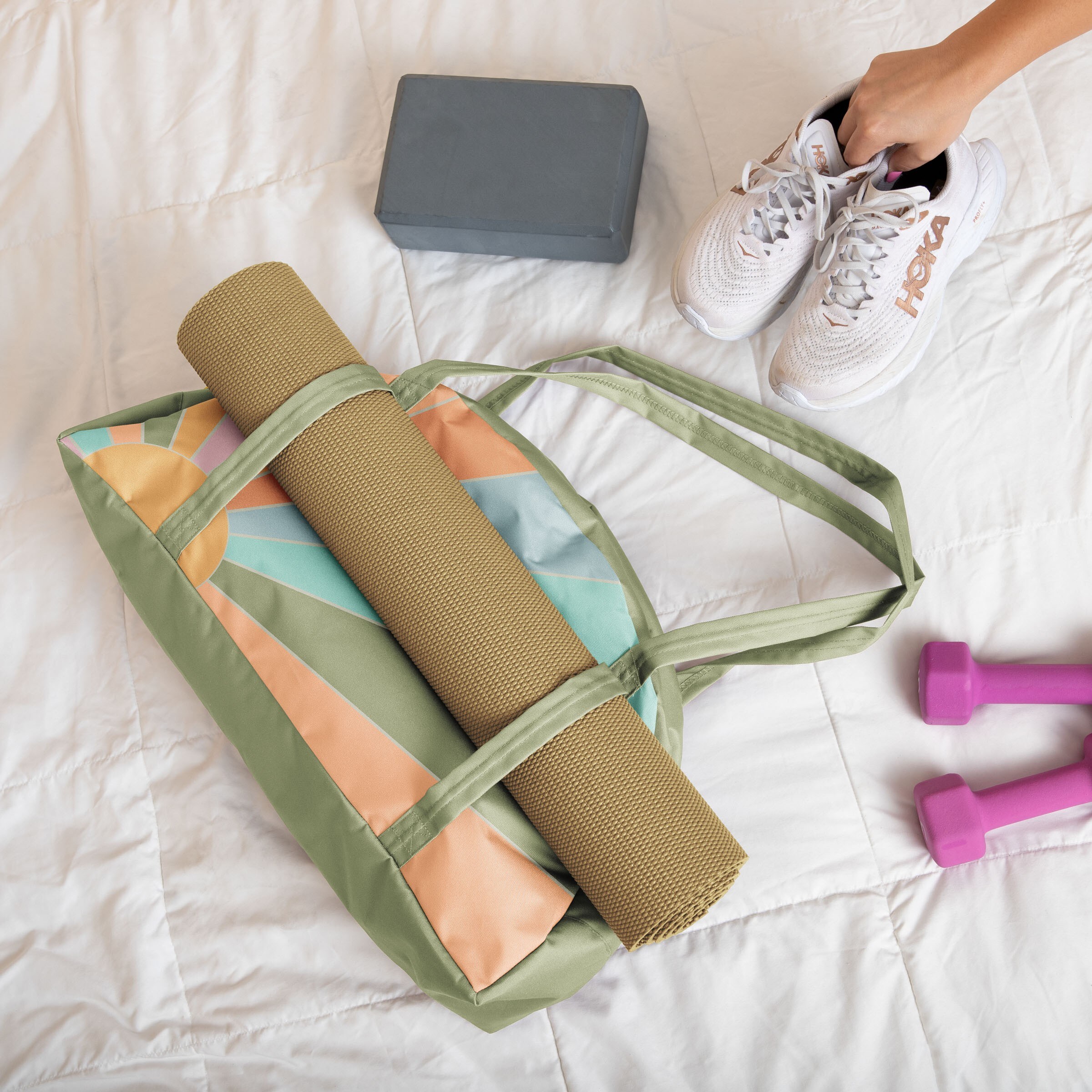 SOMEWHERE YOGA TOTE - 4CP POLY