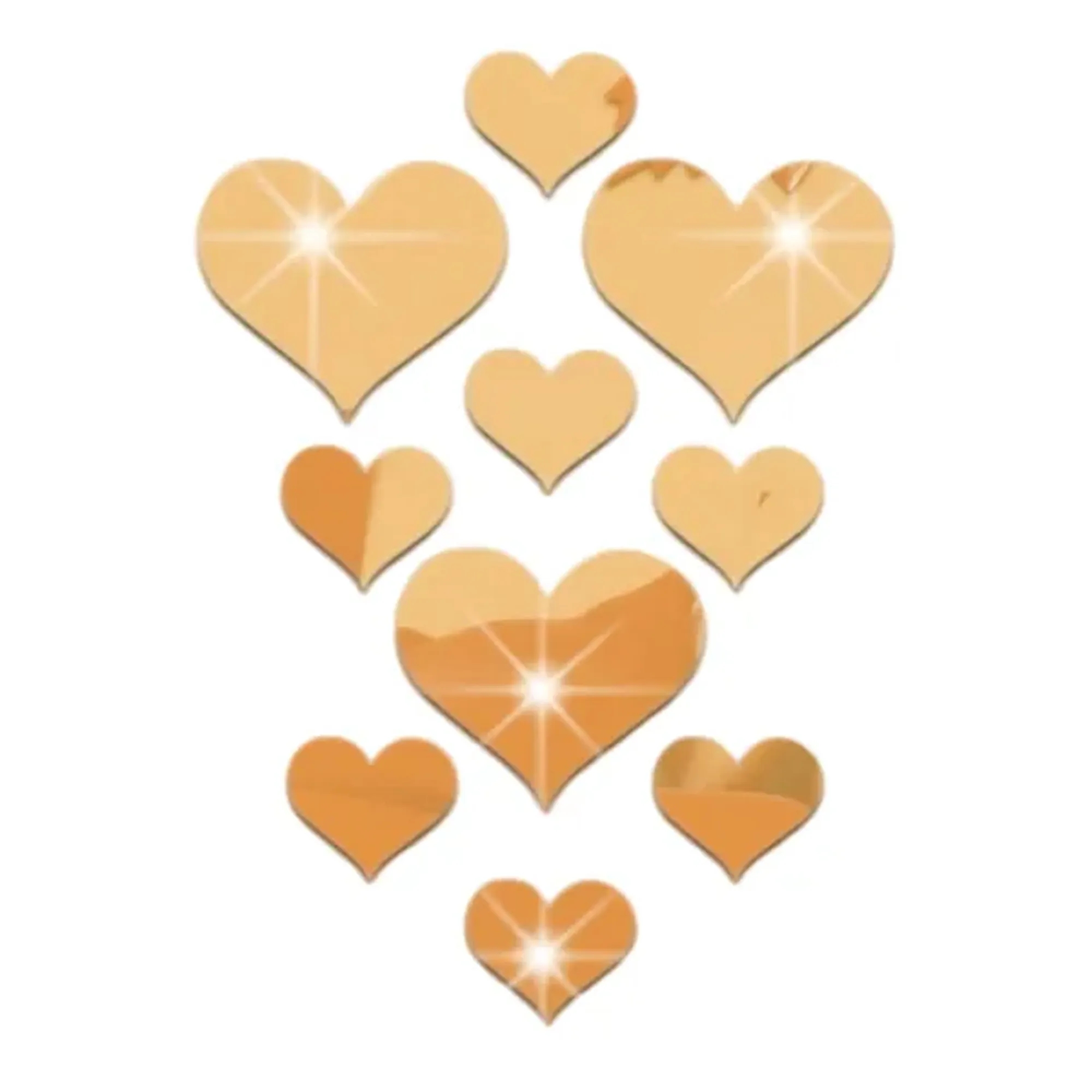 Acrylic Mirror Love Heart Wall Sticker 3