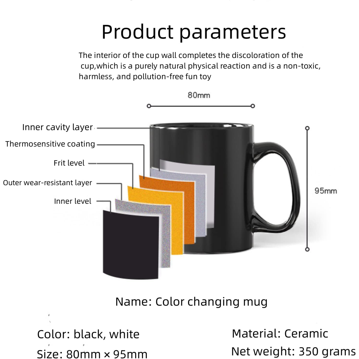 11Oz Heat Changing Coffee Mug 6