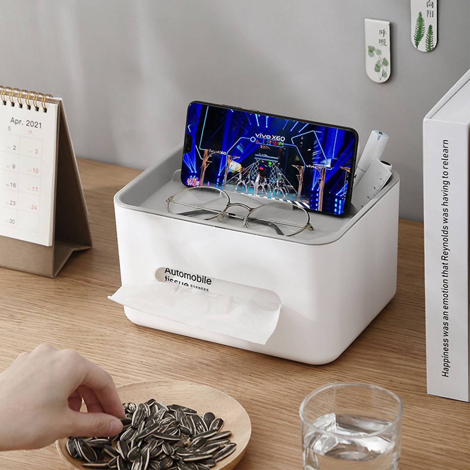 Multifunctional simple home office storage tissue box 3