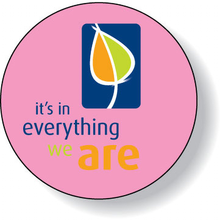 Fluorescent Pink Paper Roll Labels Stock Circle (1.75" Dia.)