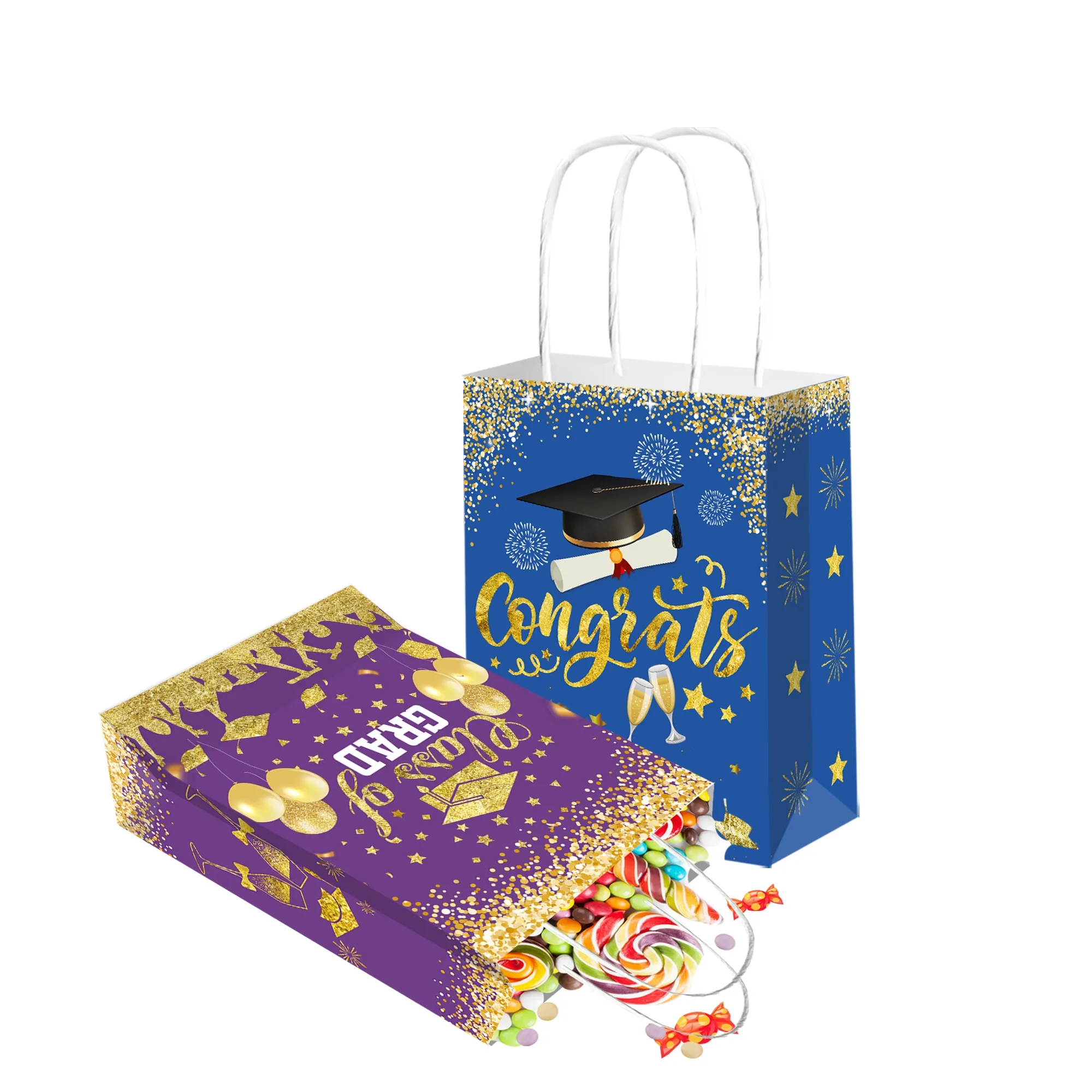 Graduation party candy portable kraft paper gift bag 2