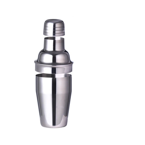 8 oz. - 3 Piece Deluxe Stainless Steel Cocktail Shaker 2