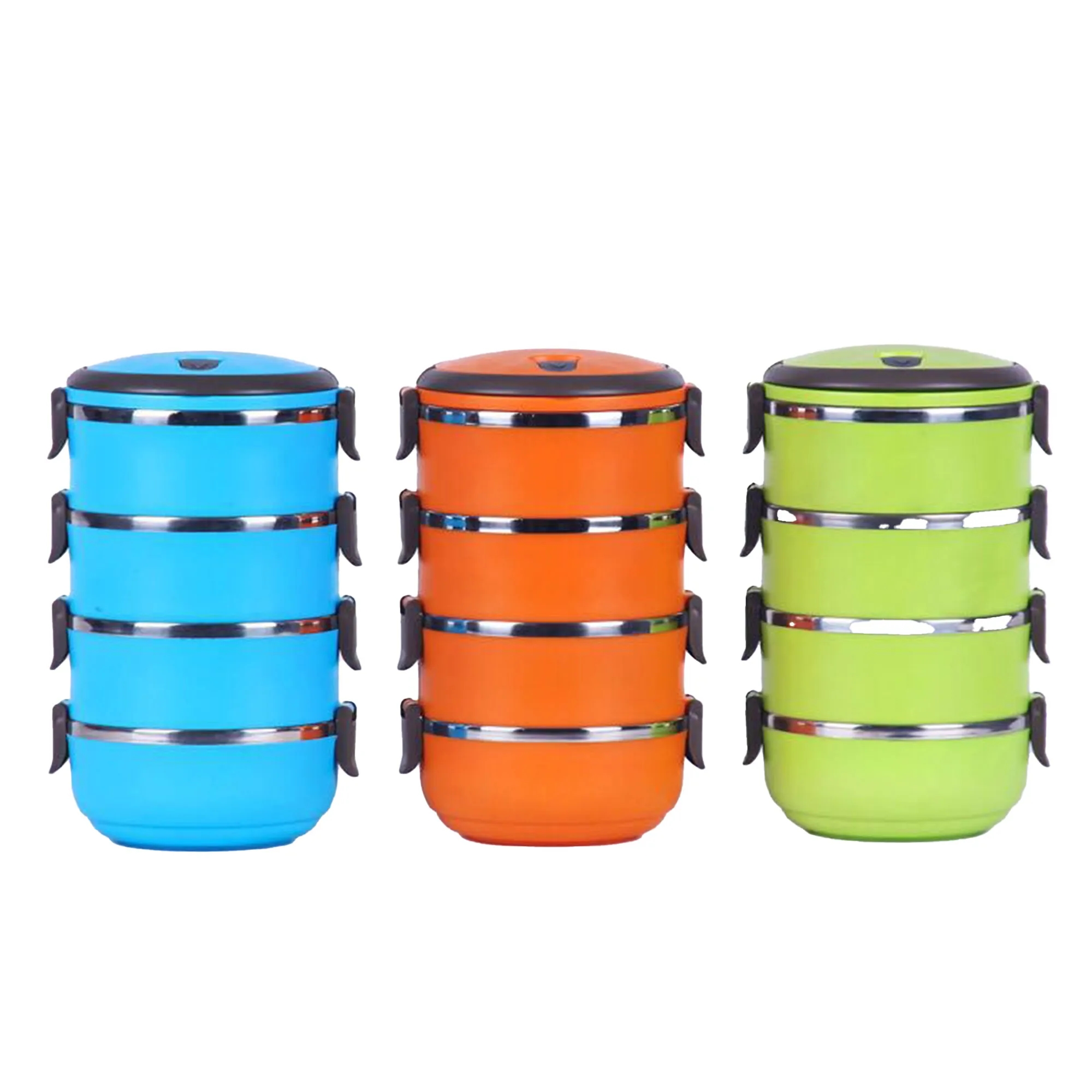 Tier Stackable Round Bento Lunch 4