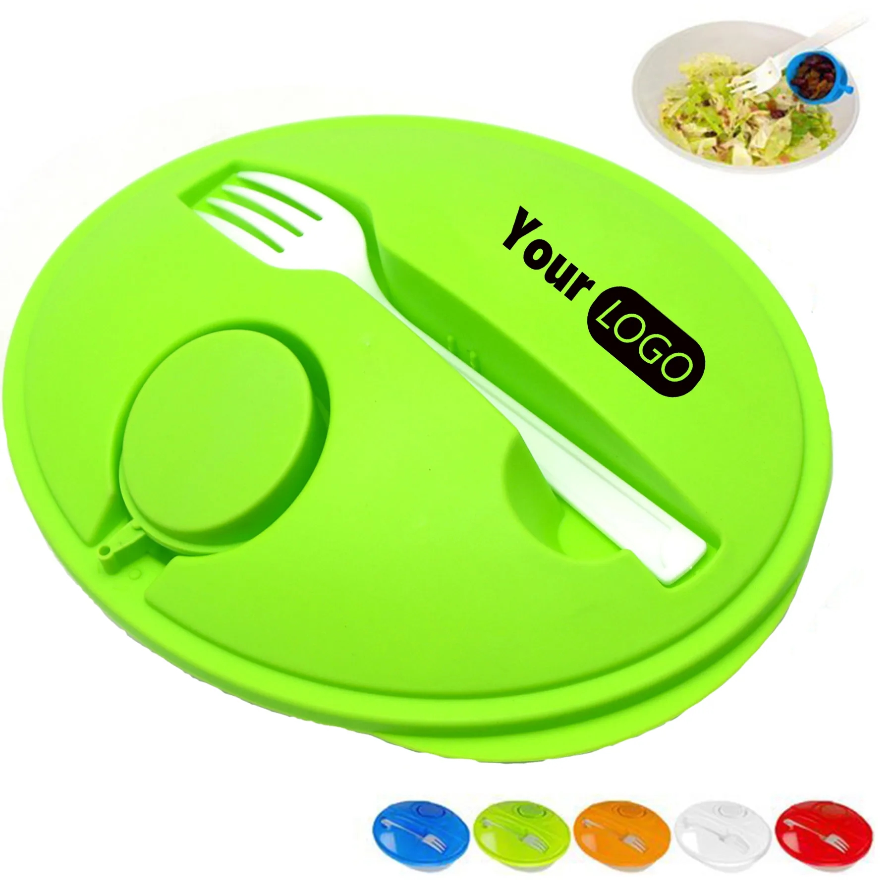 Oval Salad Shaker / Bowl Lunch-To-Go Container 3