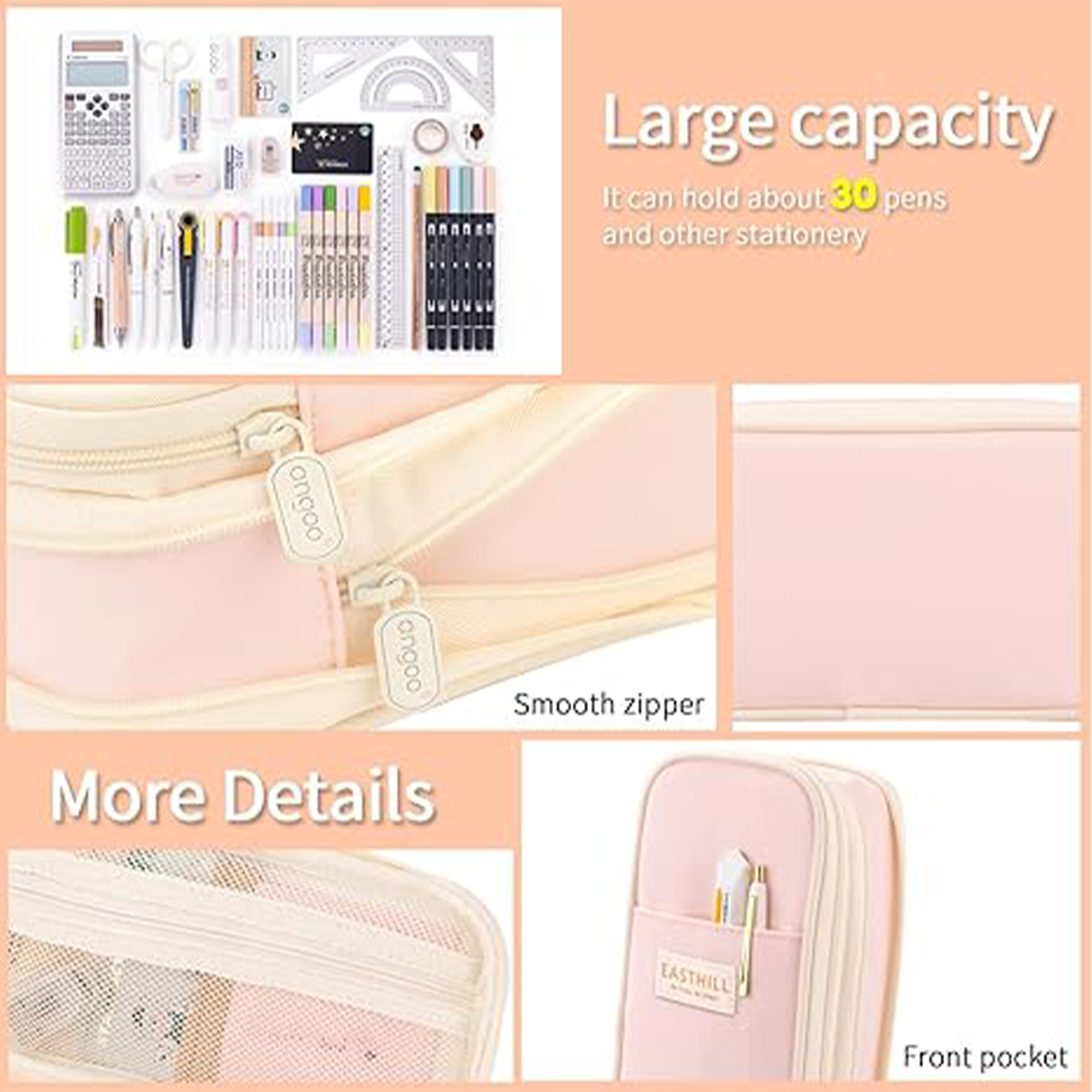 Expandable Large-capacity Zipper Pen Case 3