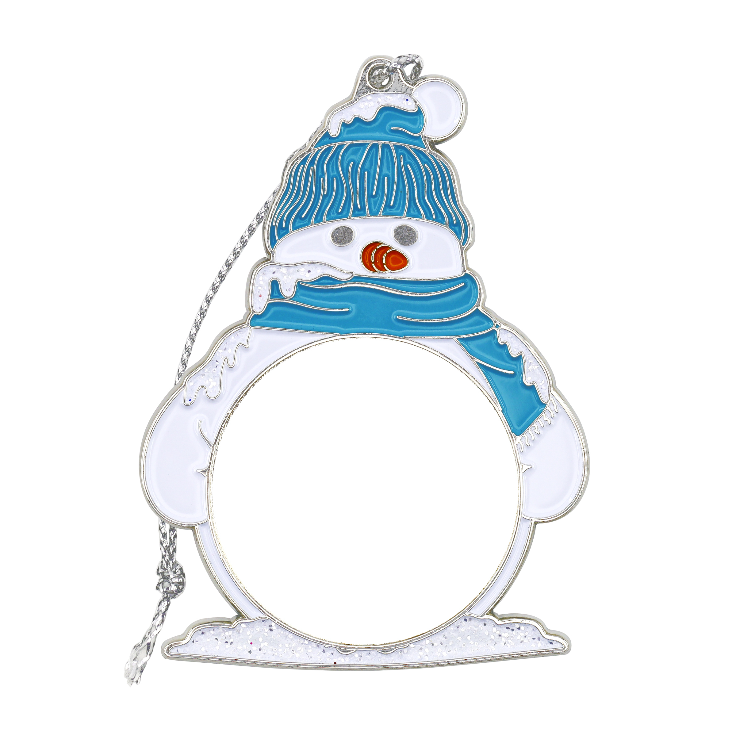 Modern Snowman Holiday Ornament 3