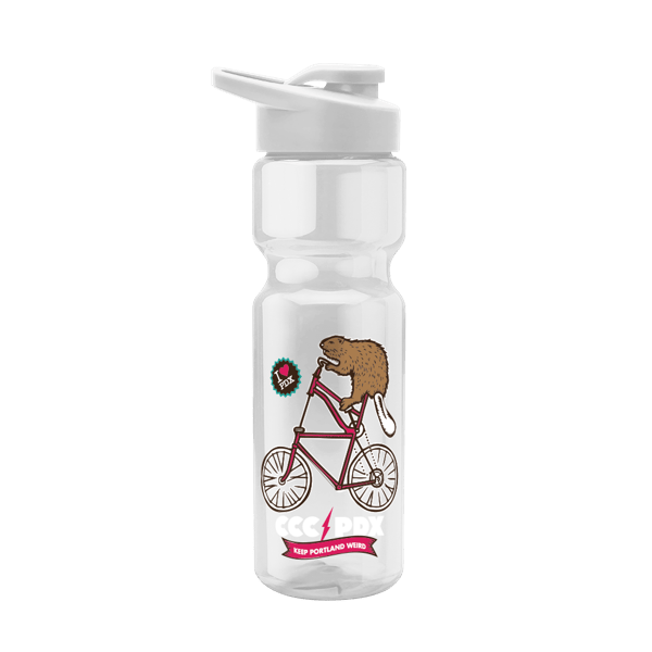 Blazer 28oz Transparent Bike Bottle w/Drink-thru Lid 823