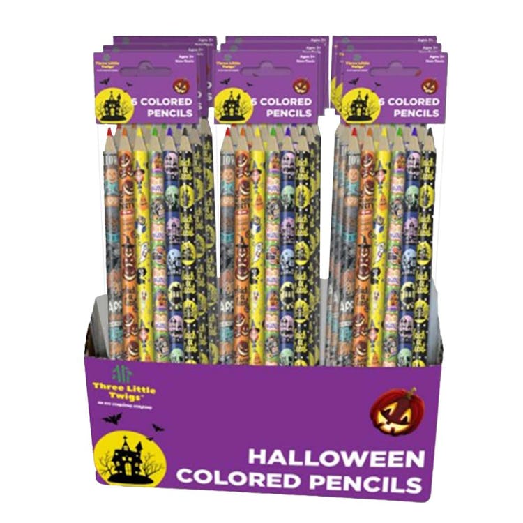 Colored Pencils - Halloween Foil Wrapped 6 Colors 2
