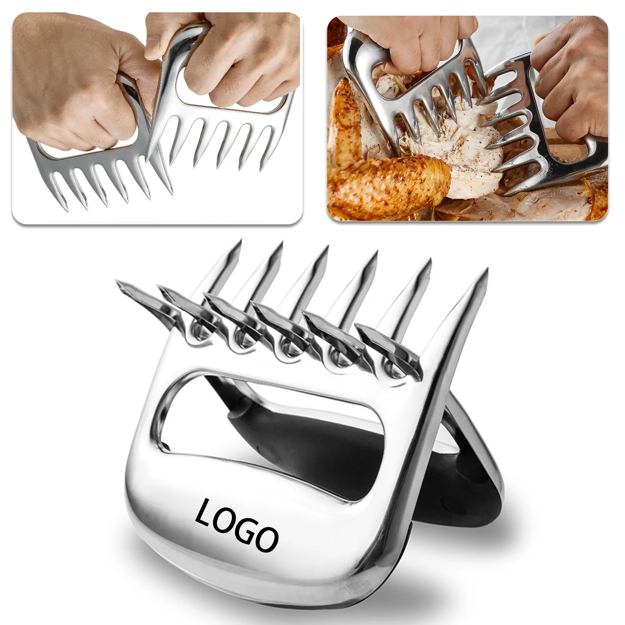 Stainless Steel BBQ Meat Shredding Claws 2