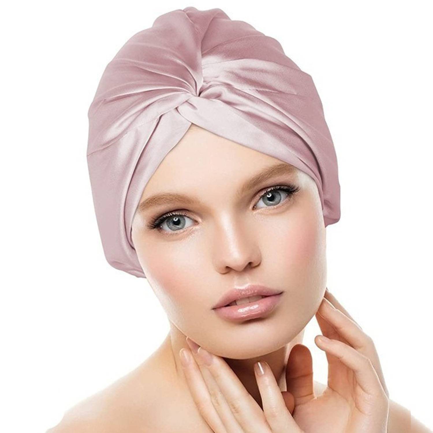 Smooth Stretch Satin Sleep Cap for Women Hair Care 7