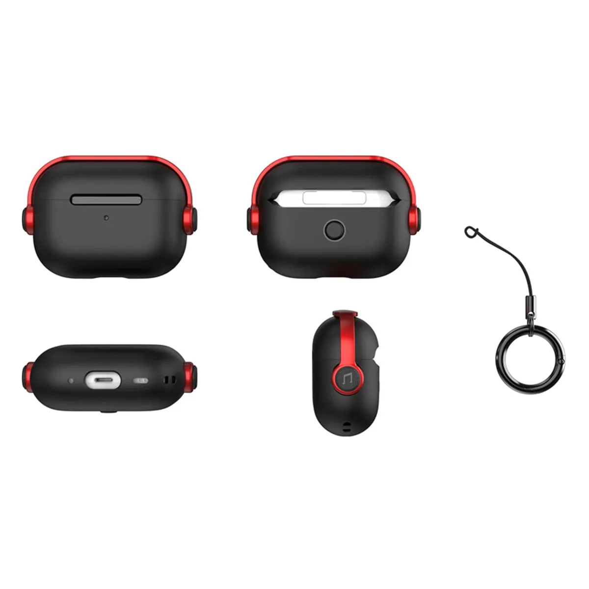 Silicone Shockproof Protective AirPods Case with Lanyard 4
