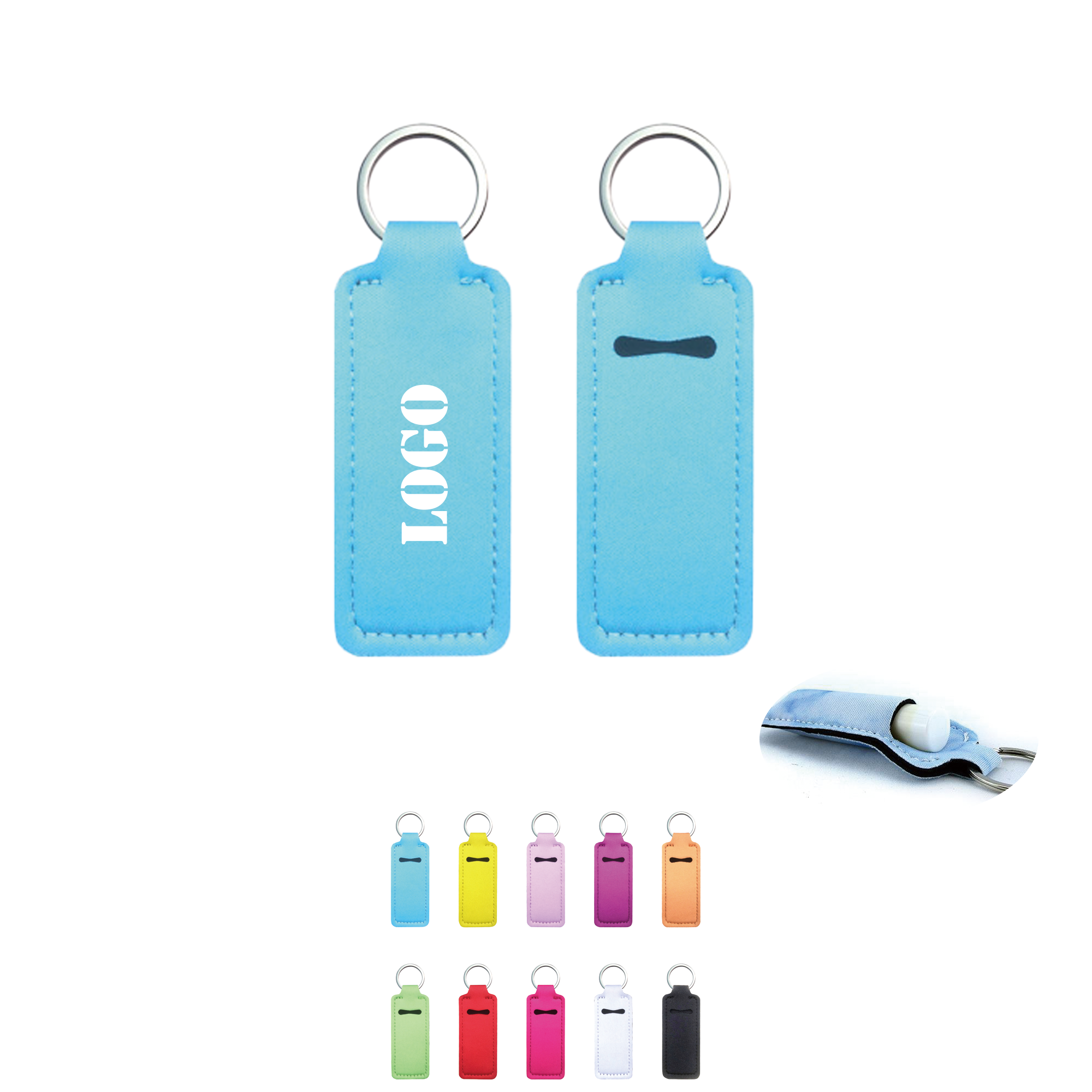 Colorful Lip Balm Holder Keychain for Pocket Bag Accessories 2