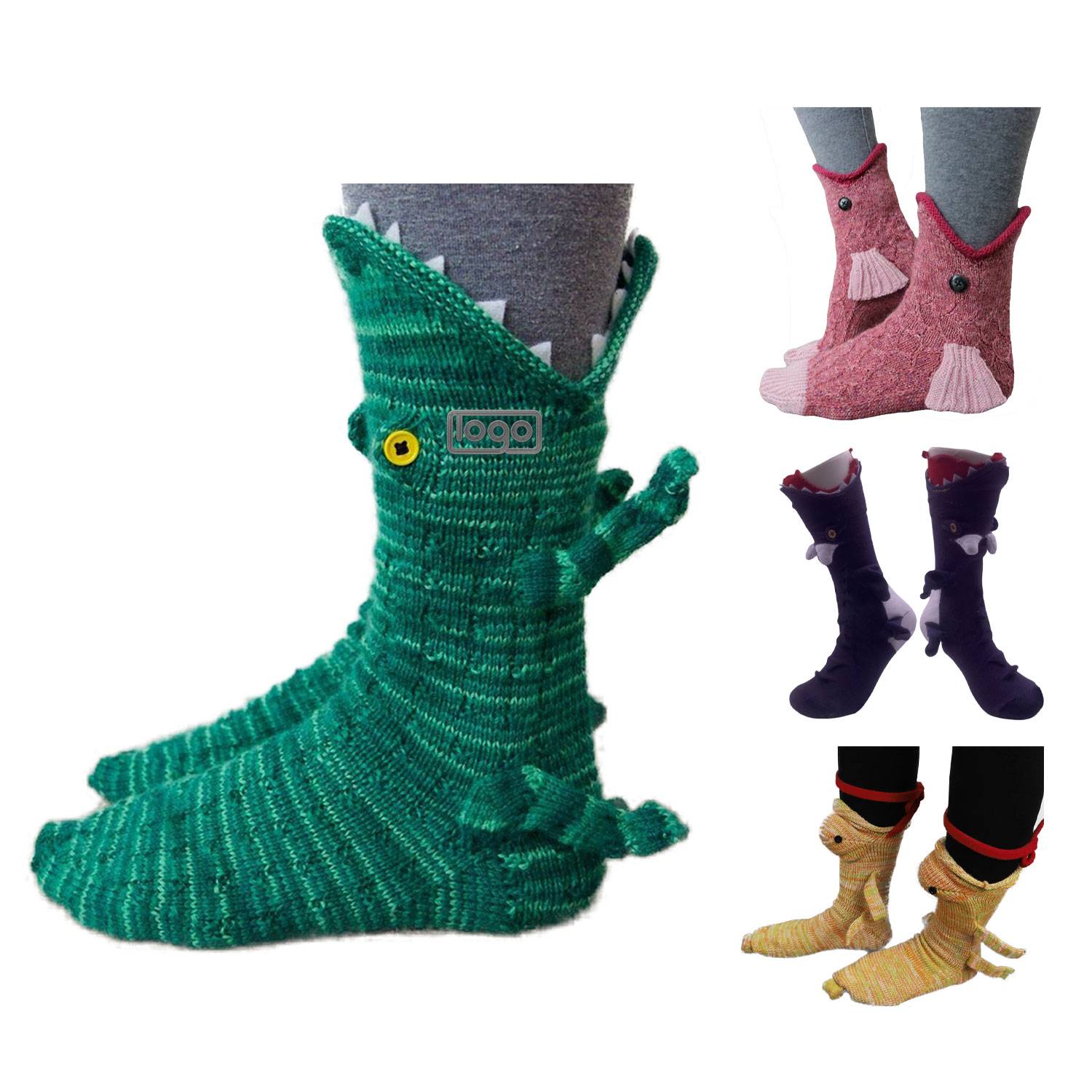 Knit Crocodile Socks 15
