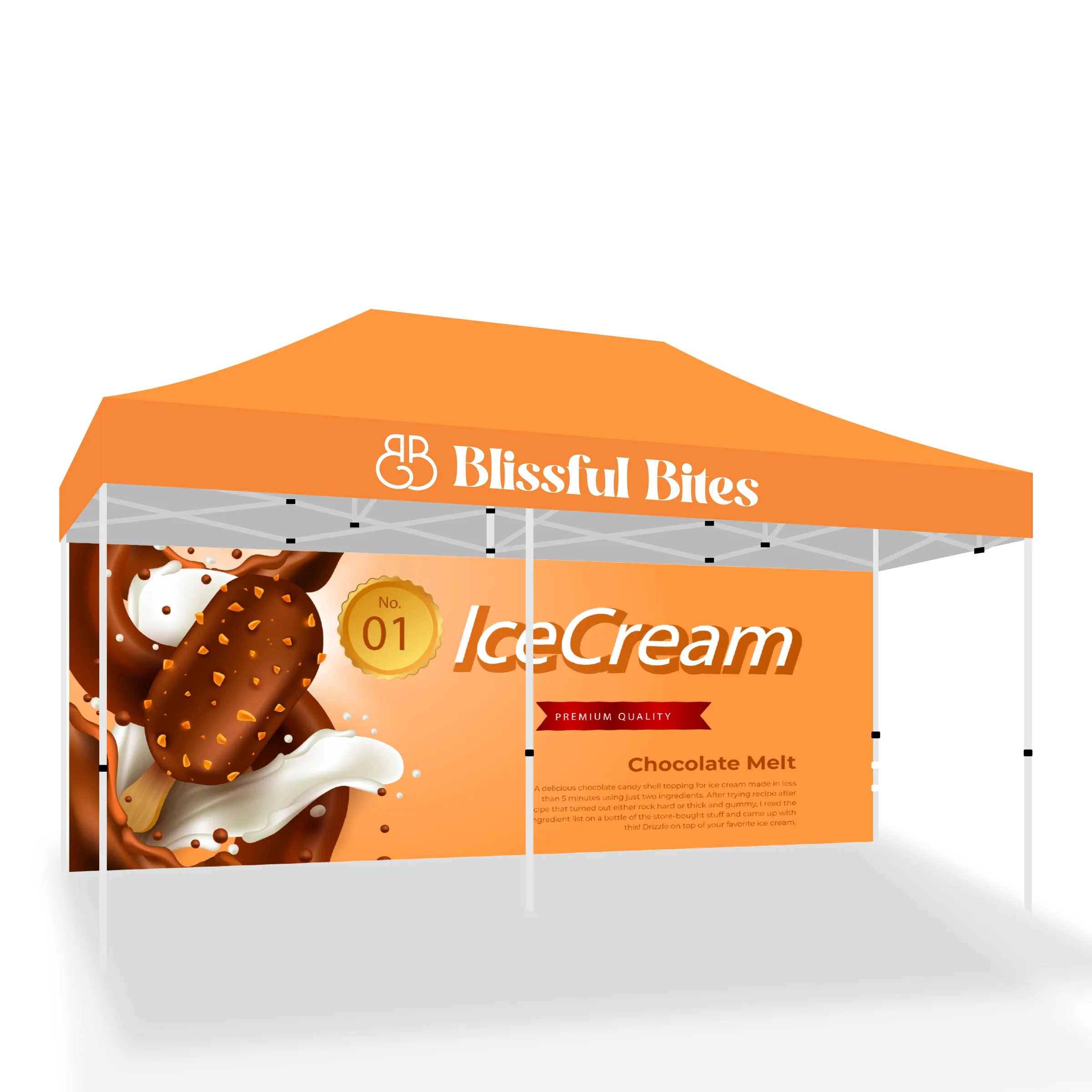 10' X 20' Tent w/ Full Color Canopy and Back Wall 4