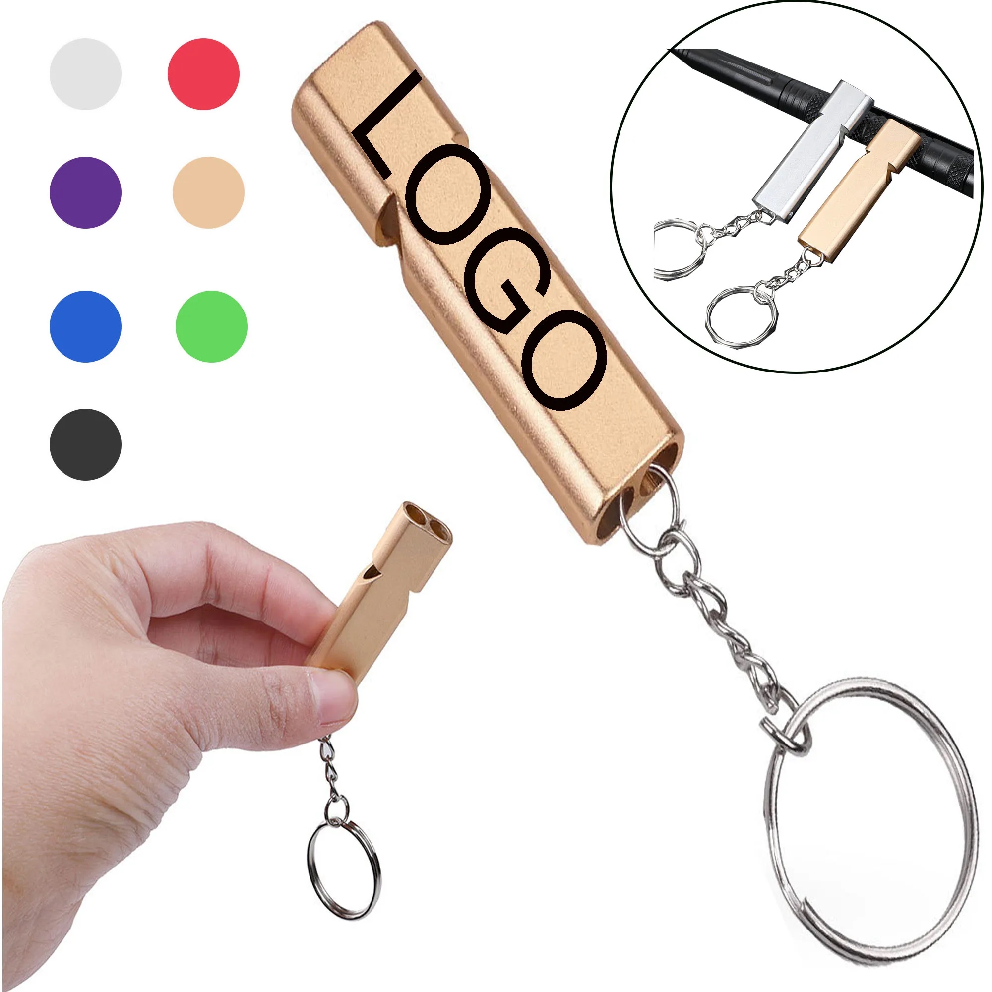 Whistle Keychain Survial Tube
