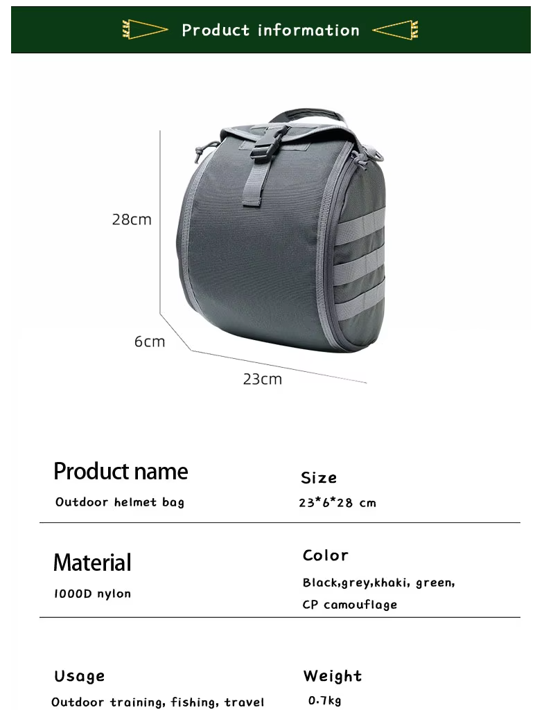 Molle Tactical Clamshell Helmet Bag 4