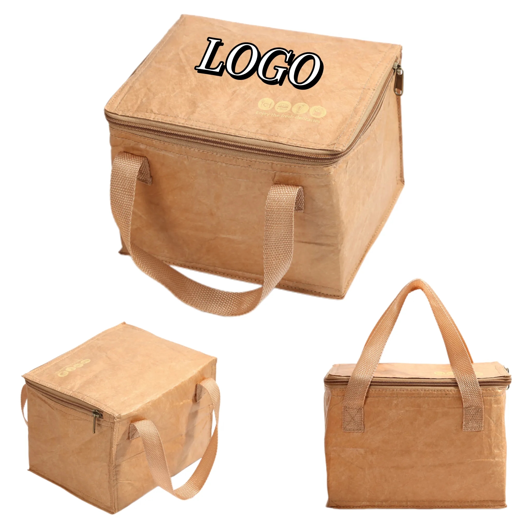 Foldable Eco-friendly Kraft Paper Lunch Bag 1