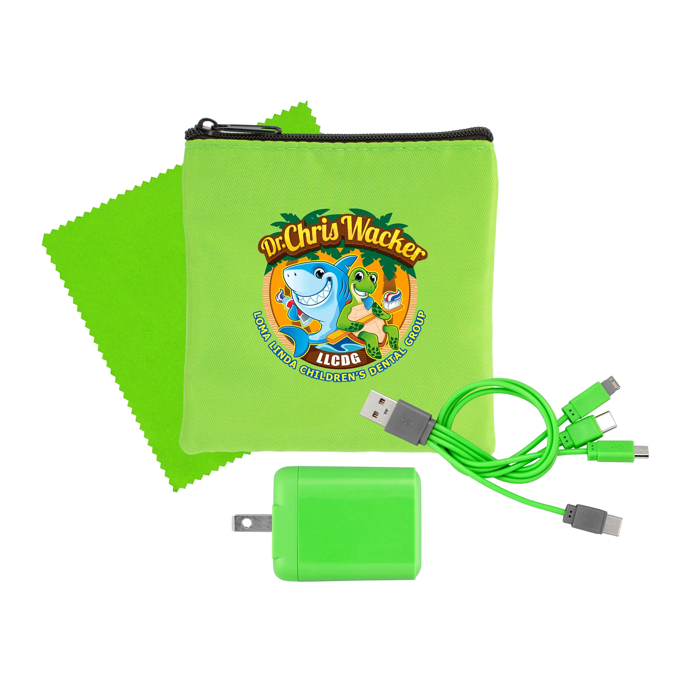 RPET Fast Charger, Cable & Cloth Kit 12