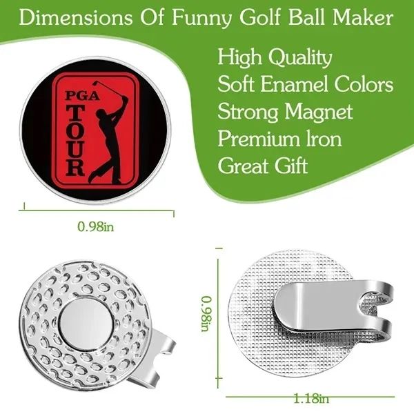 Silver Magnetic Golf Ball Marker Hat Clip 3