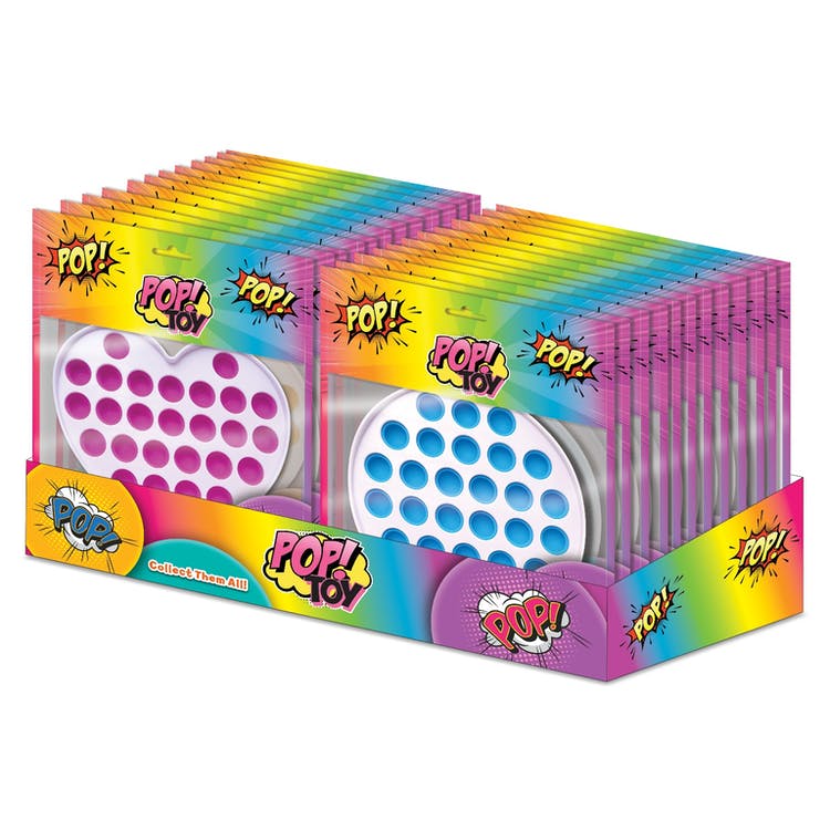 Silicone Pop Toys - 2 Tone Colors 2 Styles 2