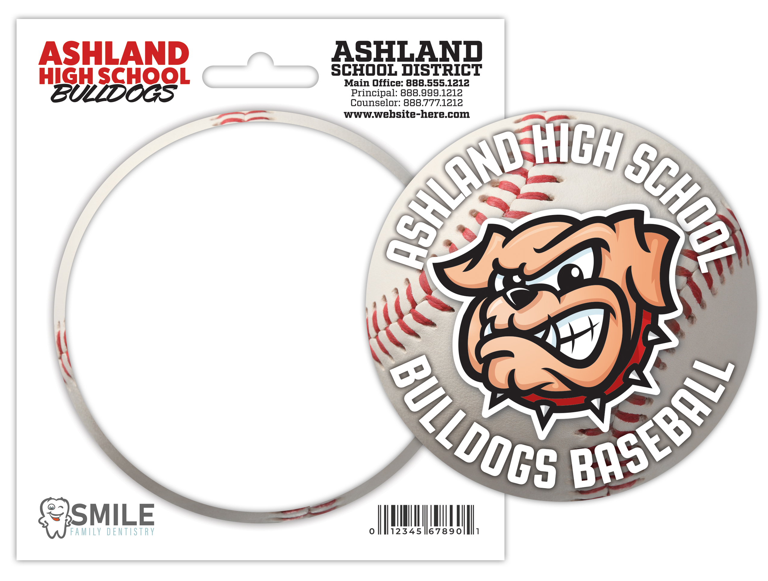 Magnet - 4.5" Diameter Circle Magnet Punch-Out Hanger (5.375" x 6") - 25 mil. 2