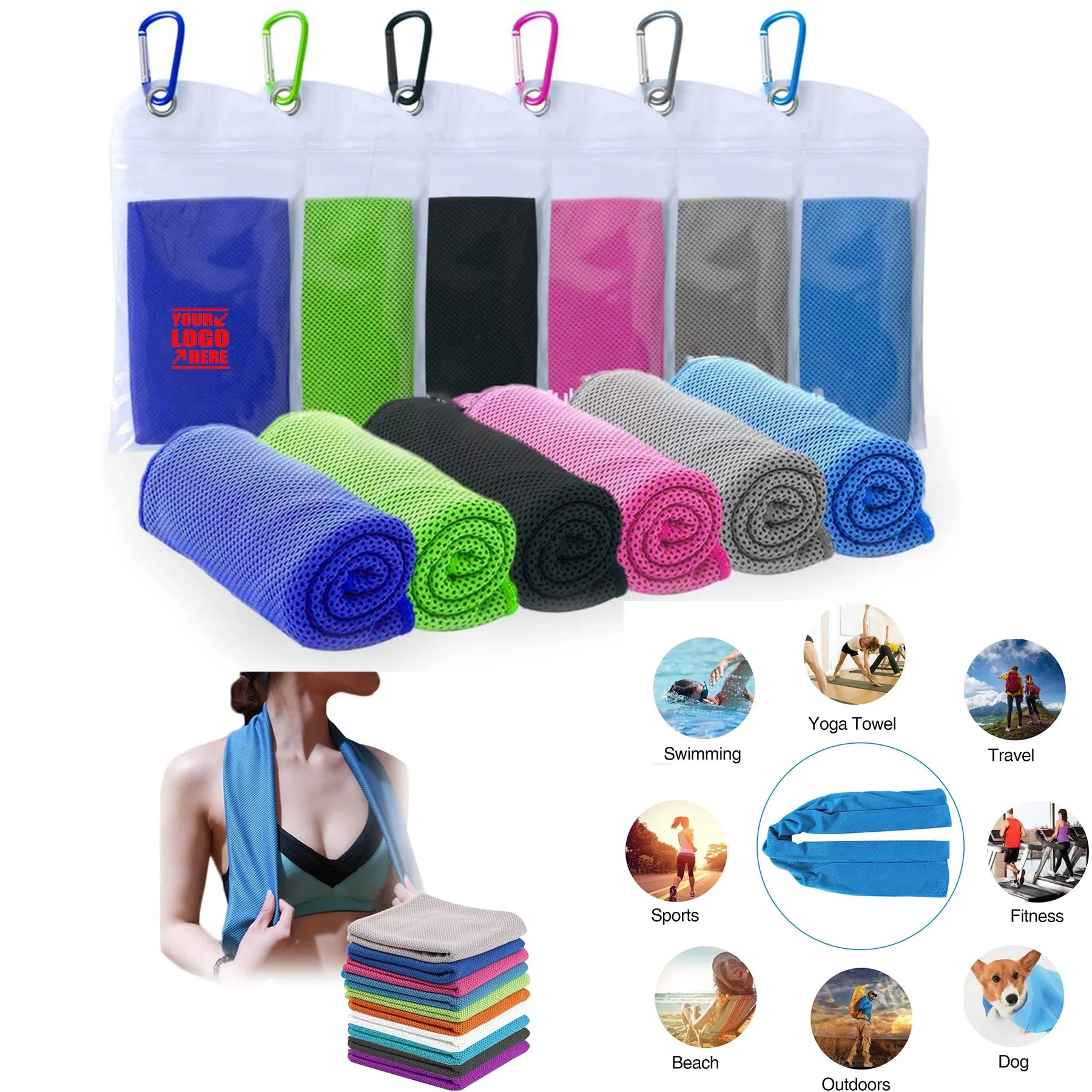 Cooling Towel with Zip Pocket 2