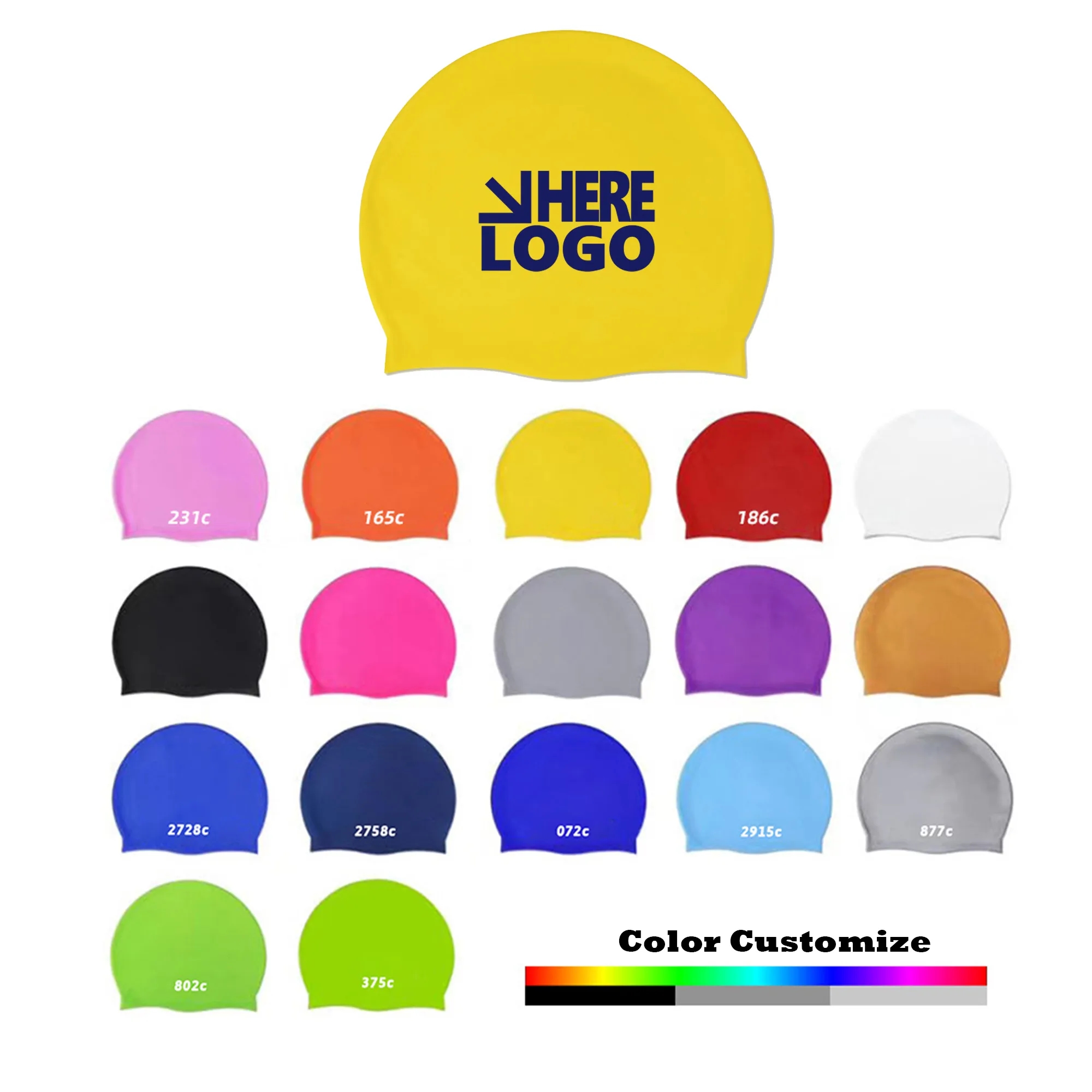 Unisex Silicone Swim Cap for Adults 3