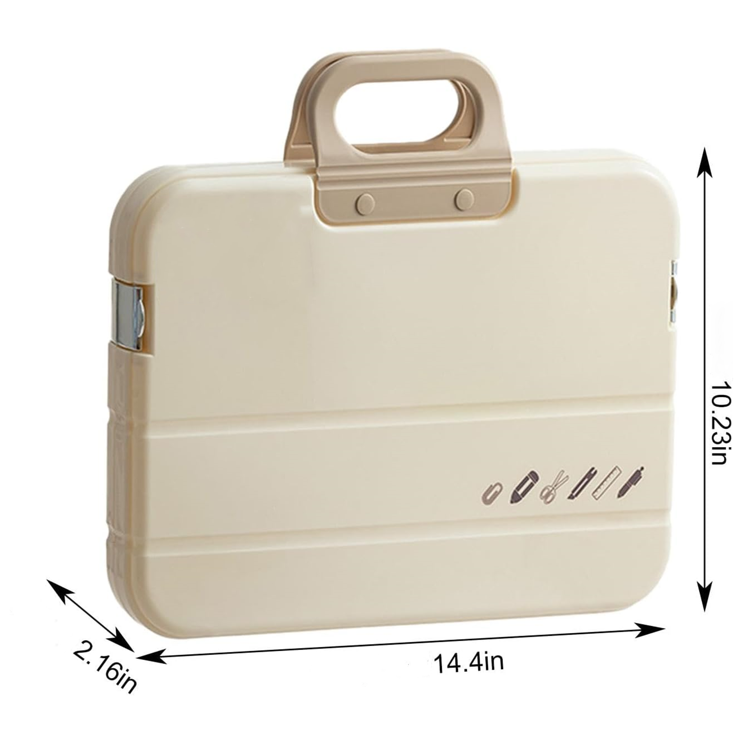 File Box Clear Portable Project Case With Handle 5