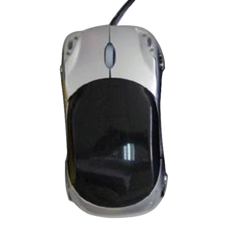 Sporty Car Optical Mouse w/ Headlights & Black Trim Wired 8
