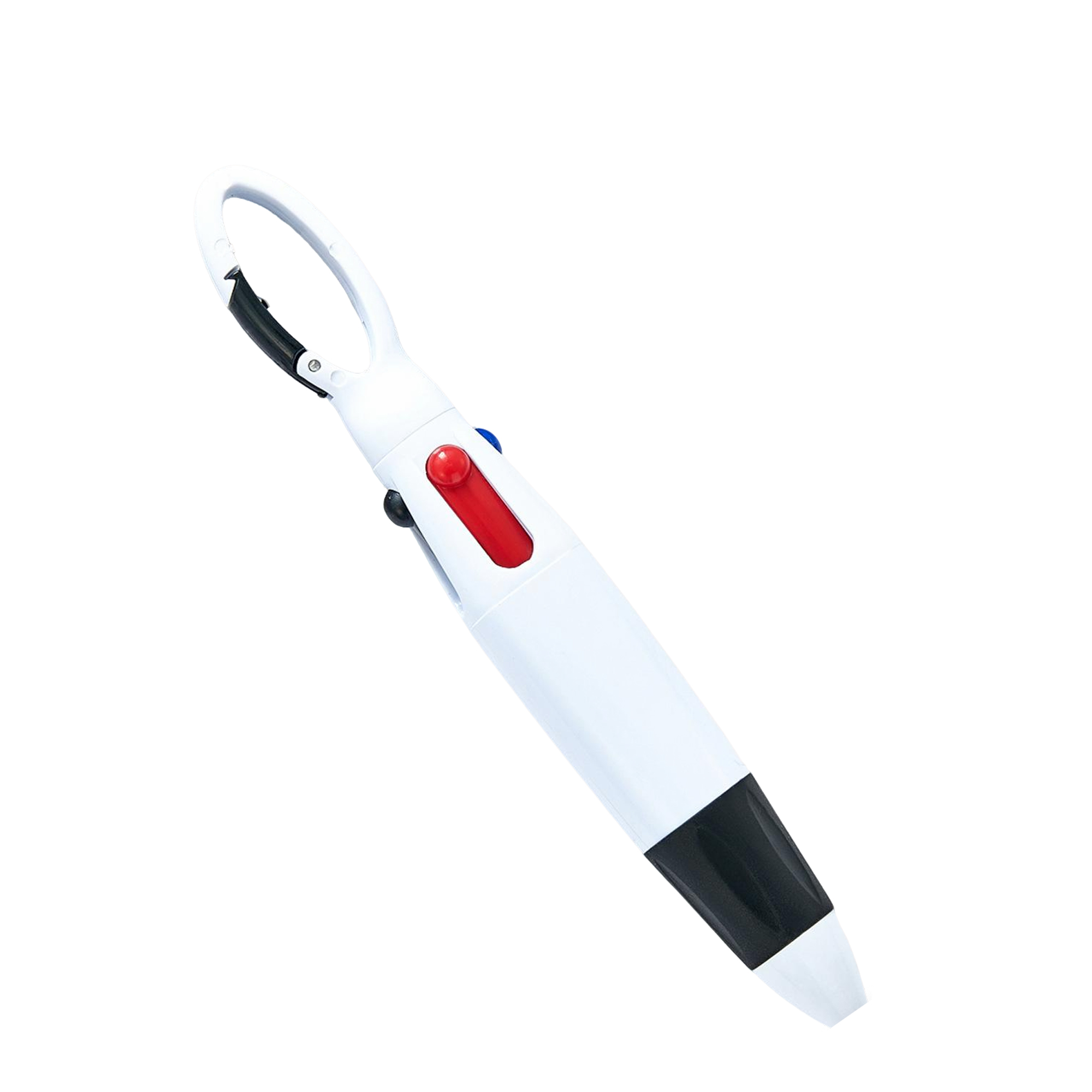 Four Color Ballpoint Pen With Carabiner Clip 3