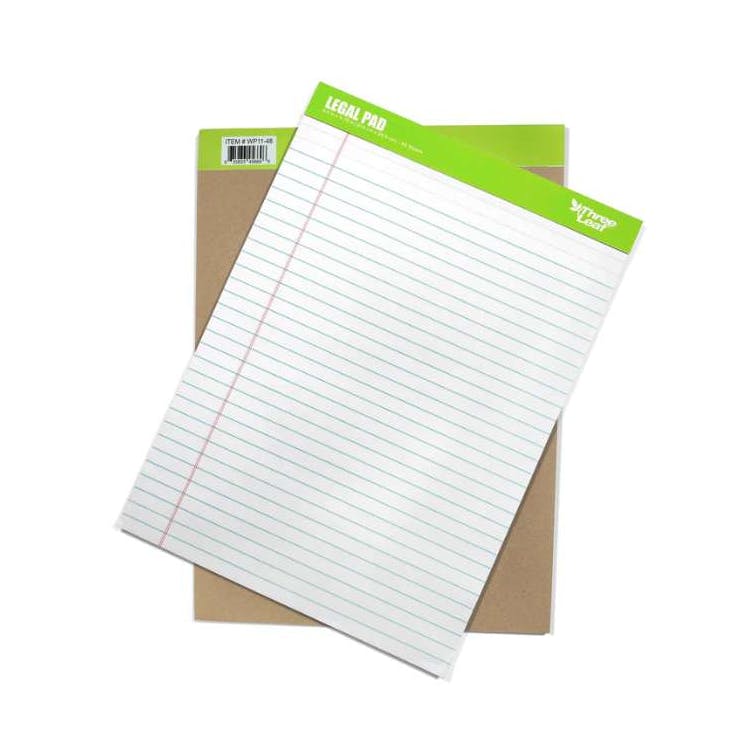 Three Leaf Writing Pad 8.5 X 11.75 1