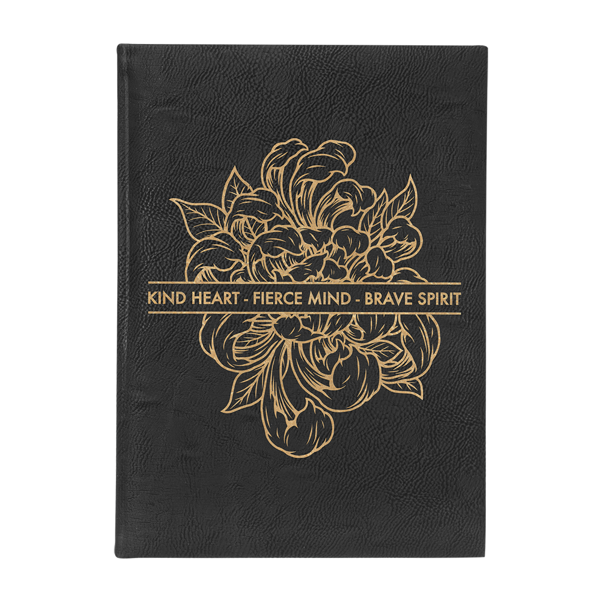 7" x 9" Black & Gold Leatherette Journal 2
