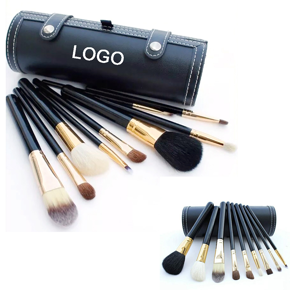 9pc Portable Makeup Brushes Set with Case 1